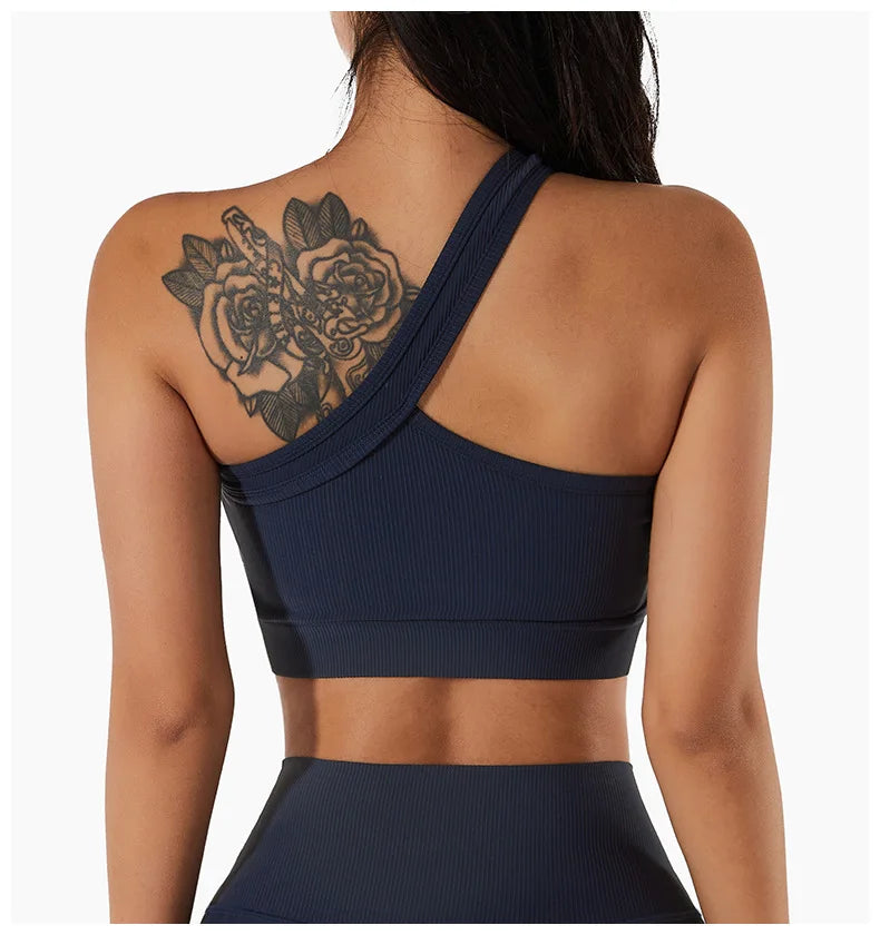 One-shoulder Yoga Bra One-piece