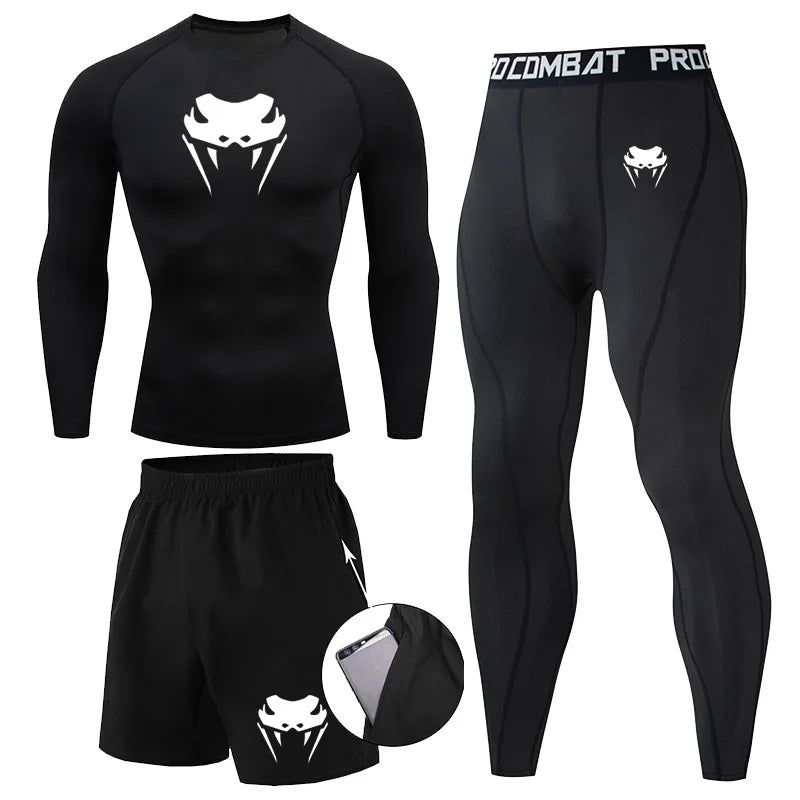 Men Compression Set Long or Short Sleeve