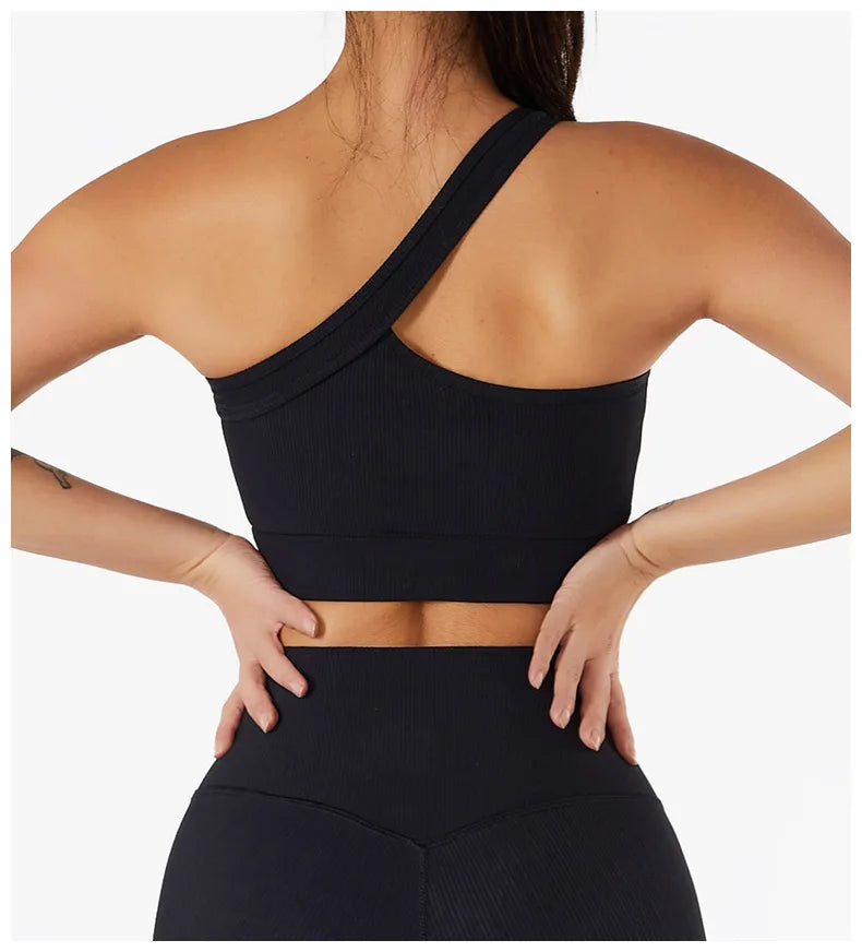 One-shoulder Yoga Bra One-piece