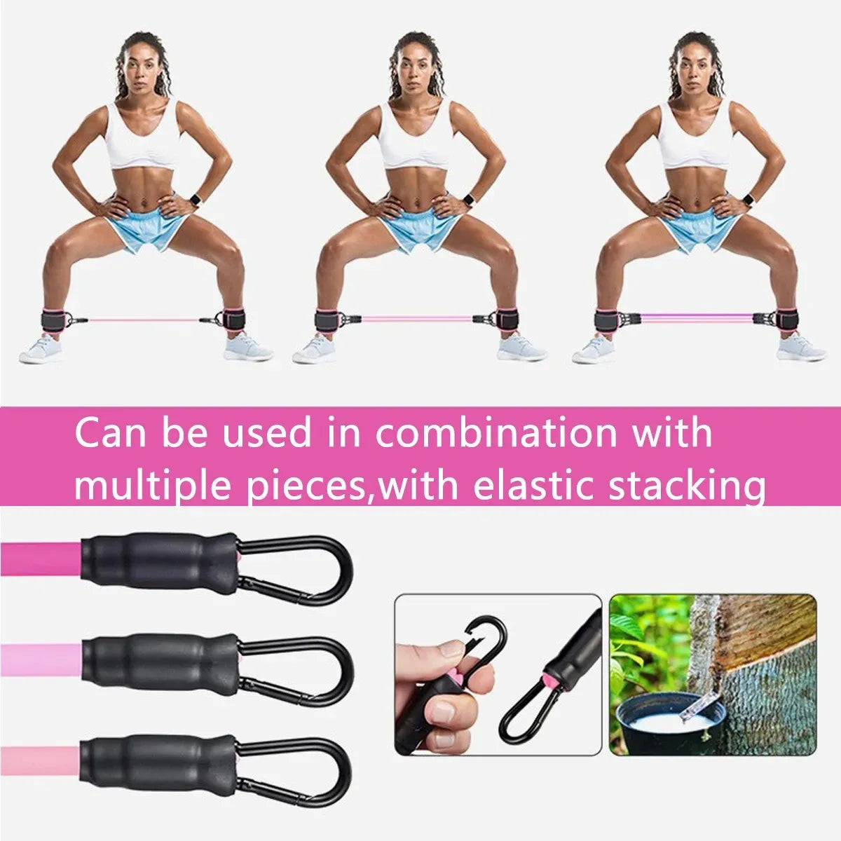 Ankle Strap Resistance Bands Hip Leg Strength Pull Rope Fitness Elastic Training Home Yoga Crossfit Workout Gym Equipment