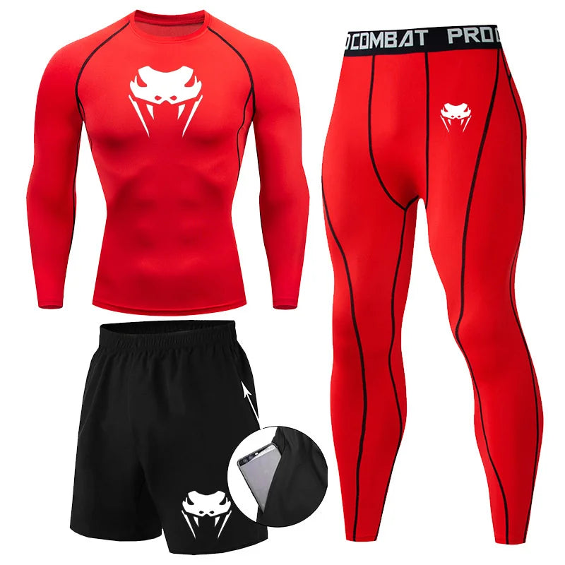 Men Compression Set Long or Short Sleeve