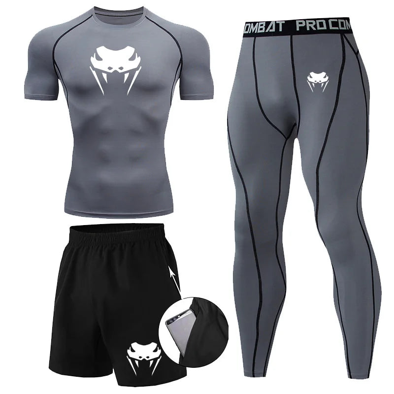 Men Compression Set Long or Short Sleeve