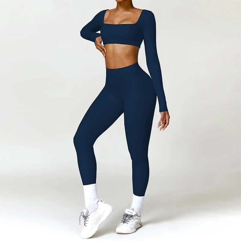 2PCS Yoga Suit Sports Set Women Quick-Drying