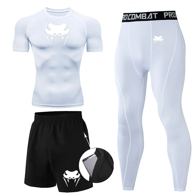 Men Compression Set Long or Short Sleeve