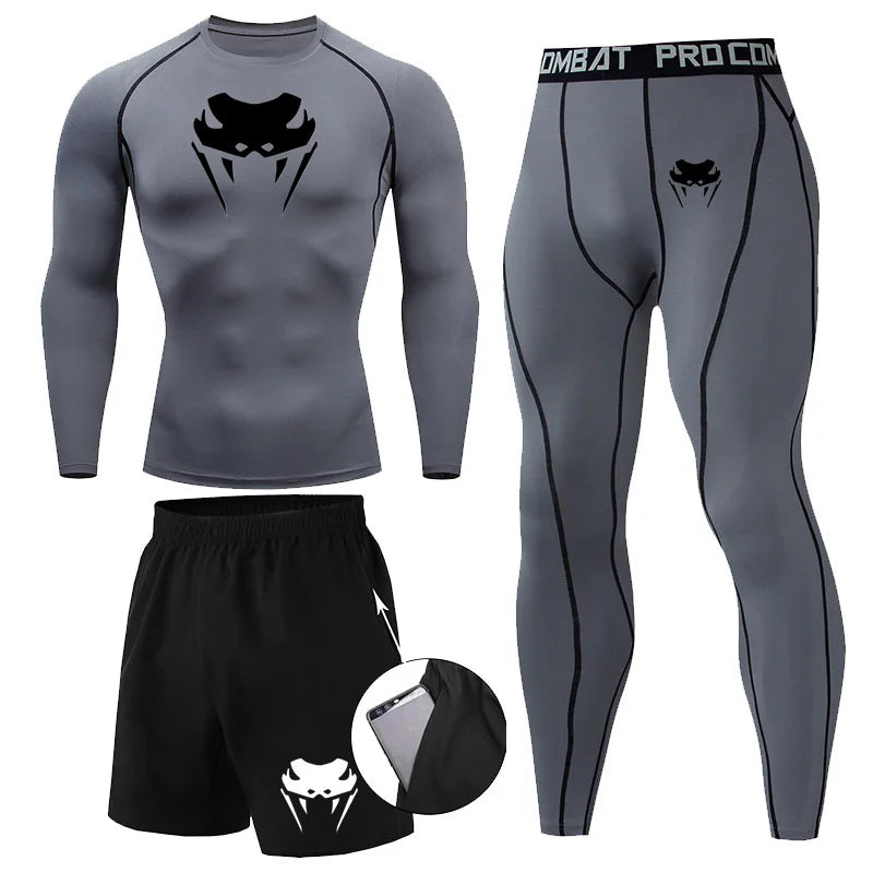 Men Compression Set Long or Short Sleeve