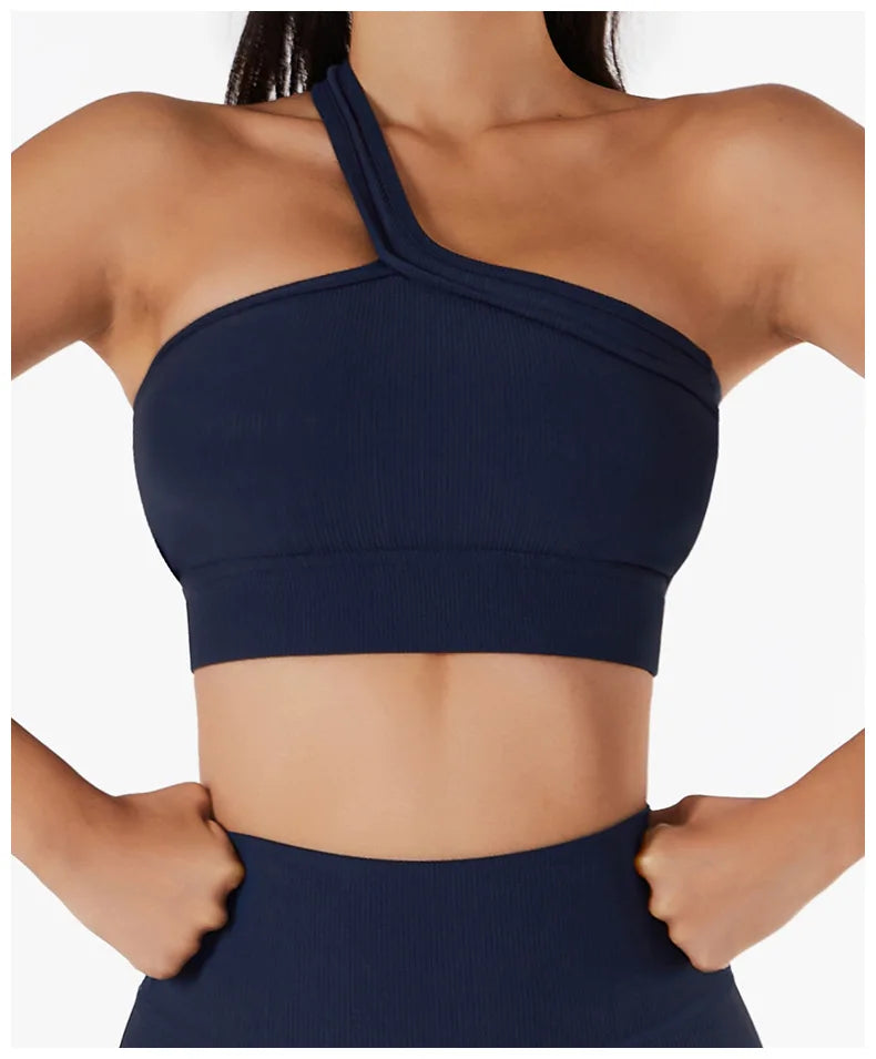 One-shoulder Yoga Bra One-piece