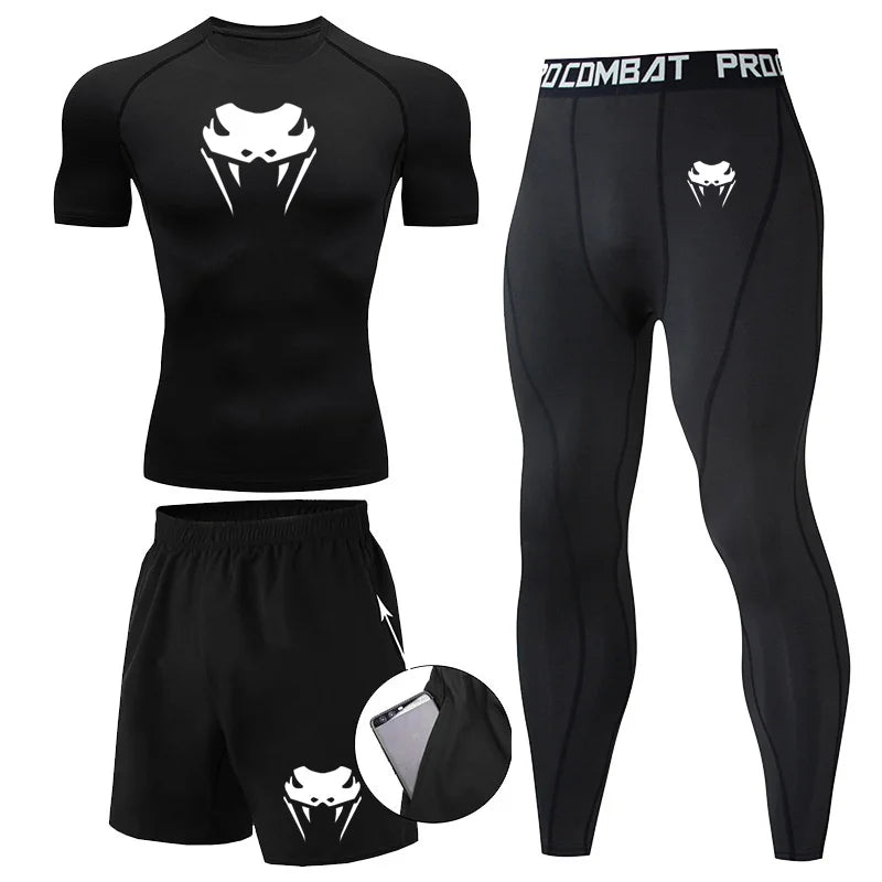 Men Compression Set Long or Short Sleeve