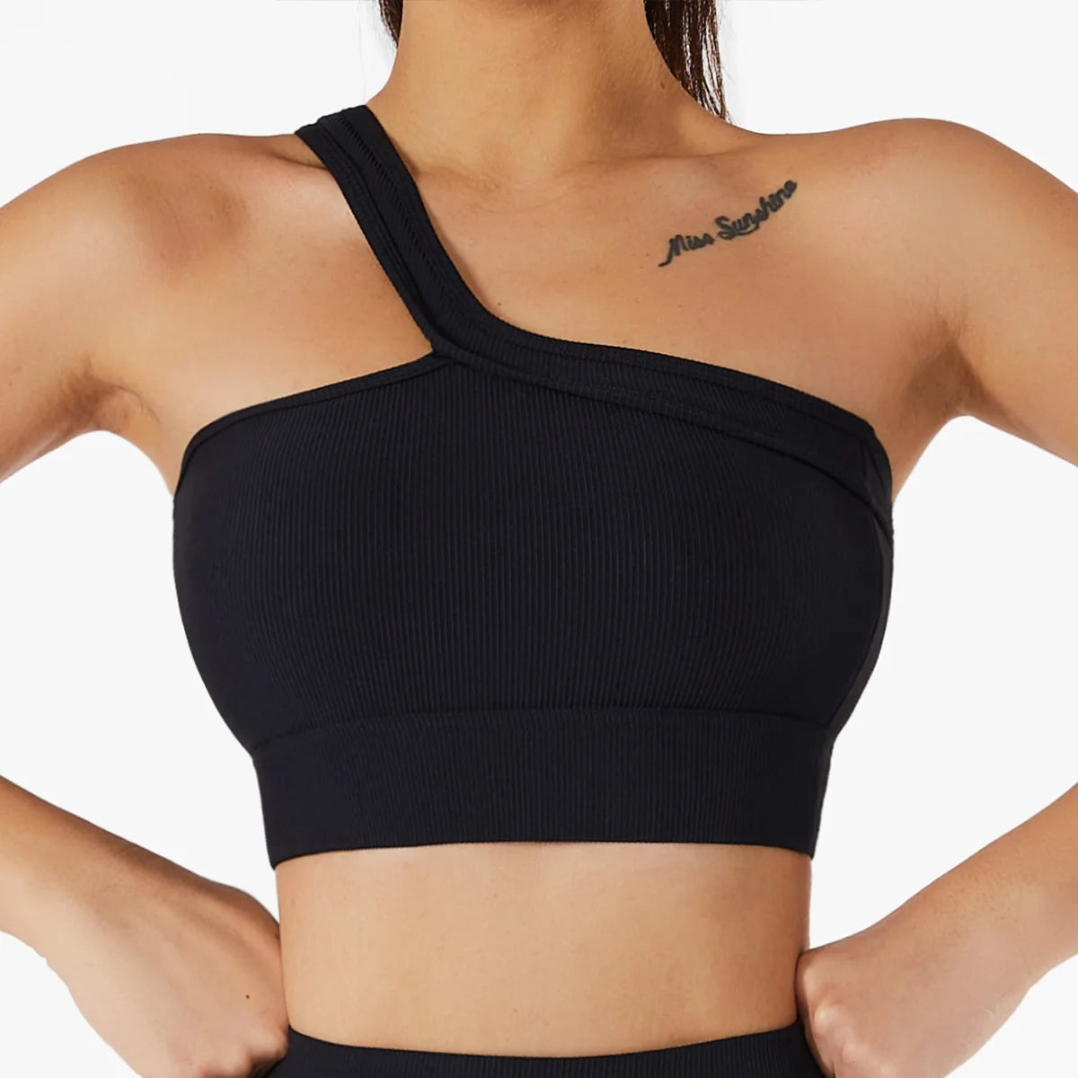 One-shoulder Yoga Bra One-piece