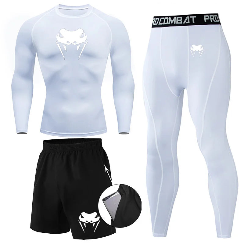 Men Compression Set Long or Short Sleeve