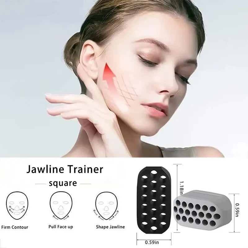 2PCS Silicone Jaw Exerciser Facial Toner