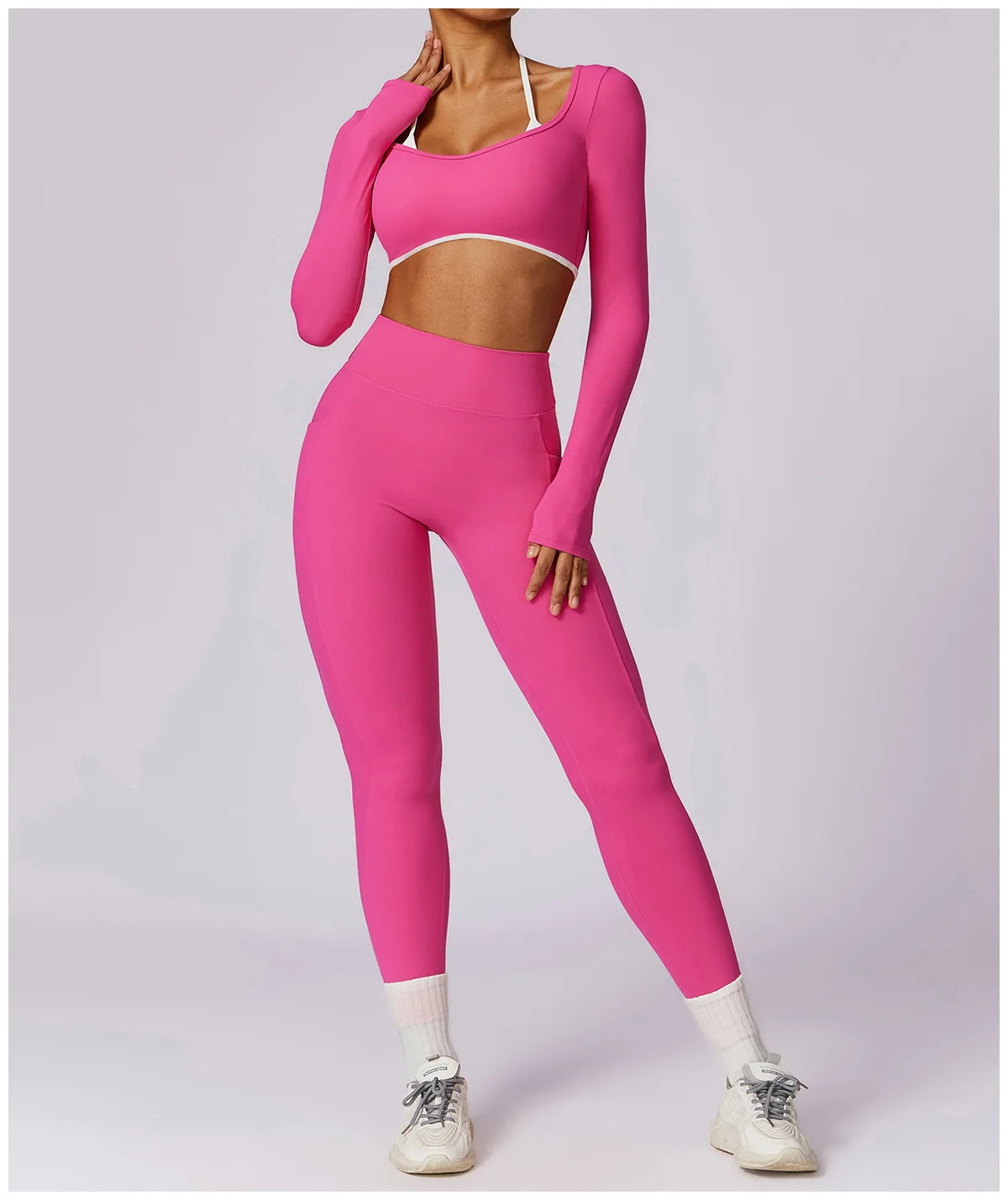 Women Sportswear Push Up Workout Clothes 2Pcs