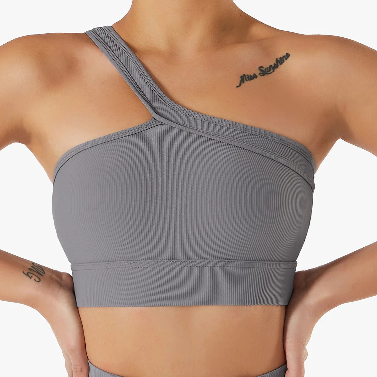 One-shoulder Yoga Bra One-piece