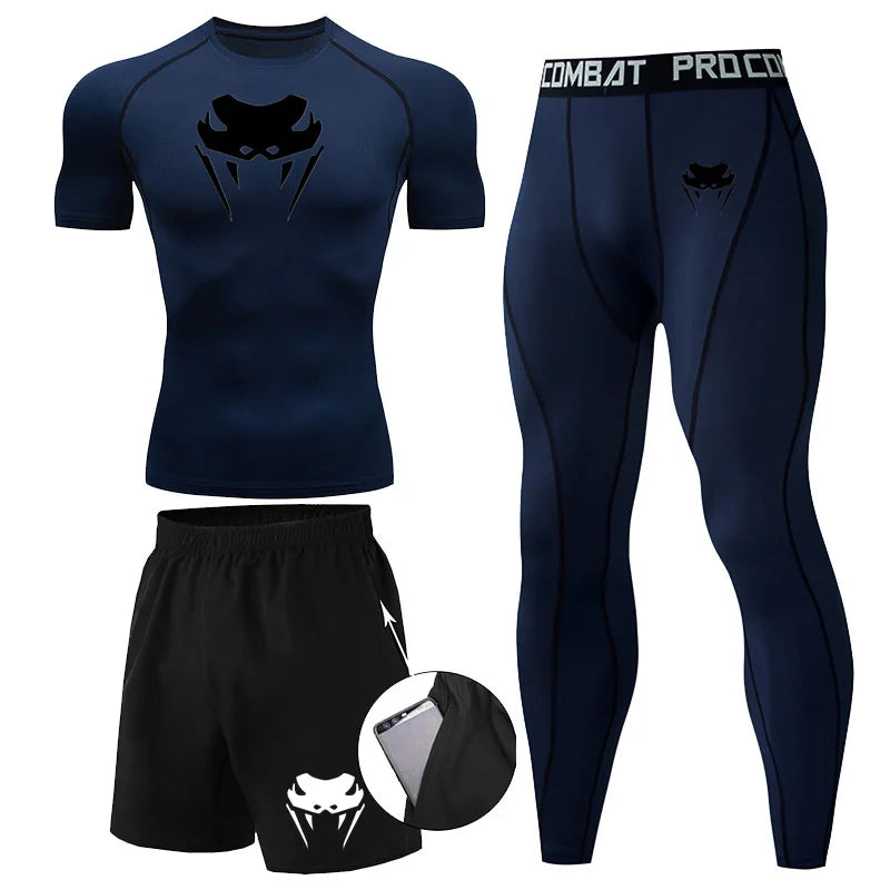 Men Compression Set Long or Short Sleeve