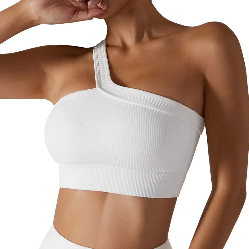 One-shoulder Yoga Bra One-piece