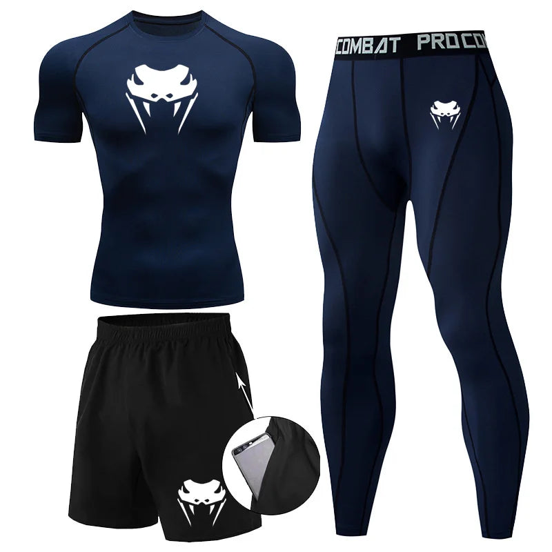 Men Compression Set Long or Short Sleeve