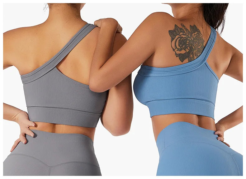 One-shoulder Yoga Bra One-piece