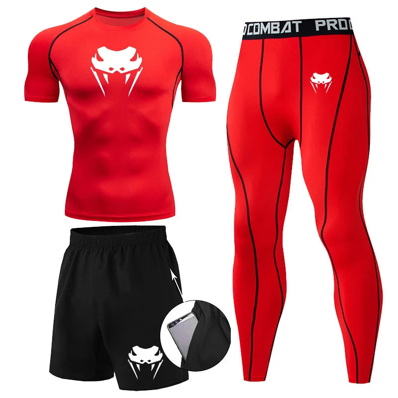 Men Compression Set Long or Short Sleeve