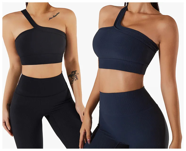 One-shoulder Yoga Bra One-piece