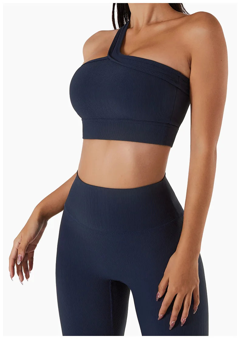 One-shoulder Yoga Bra One-piece