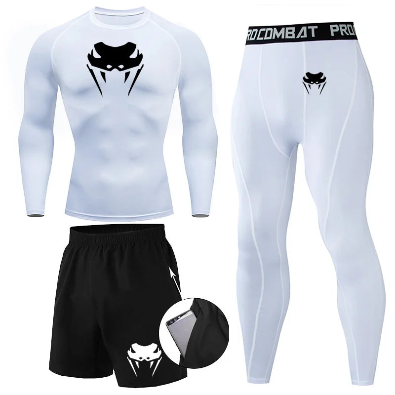 Men Compression Set Long or Short Sleeve