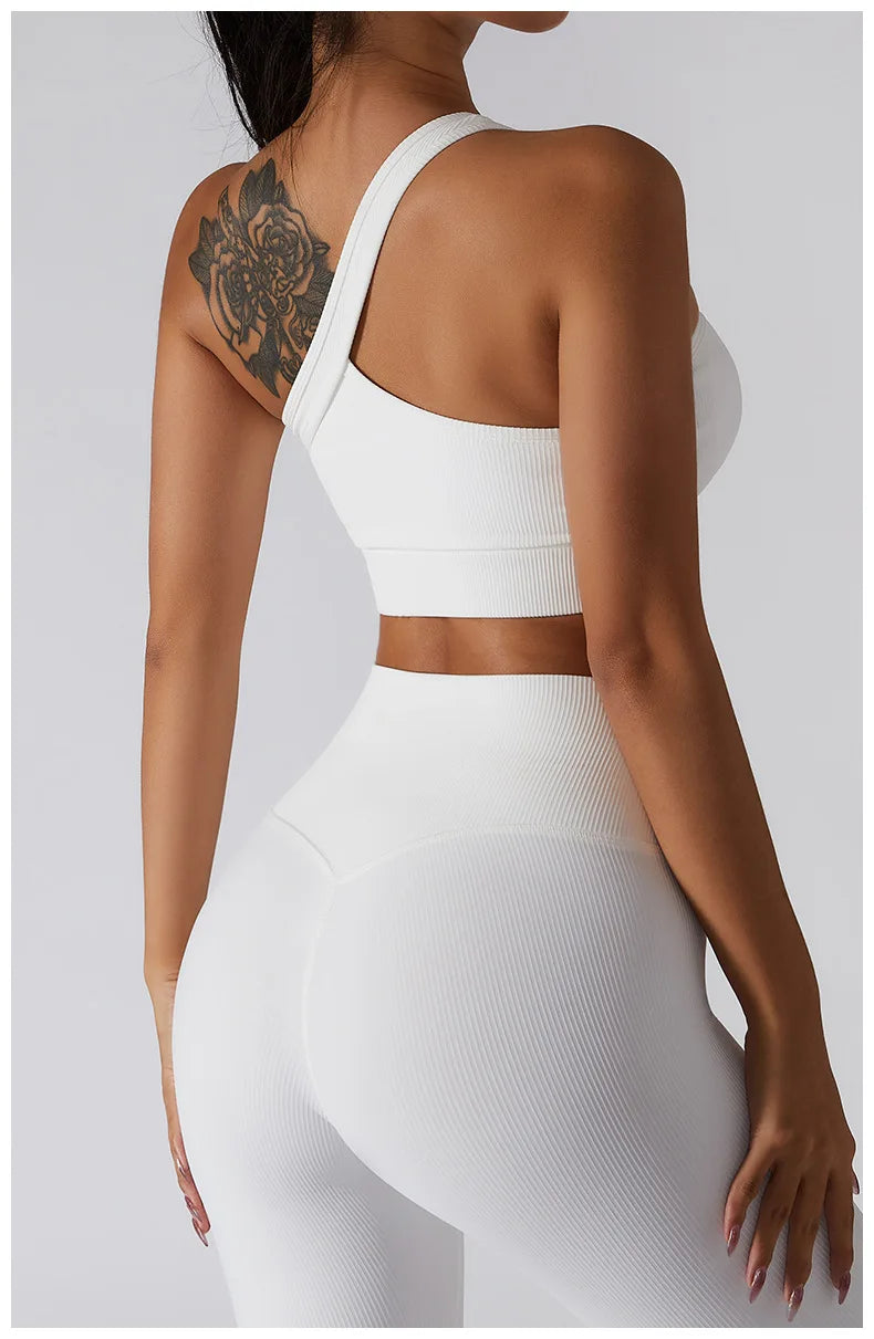 One-shoulder Yoga Bra One-piece