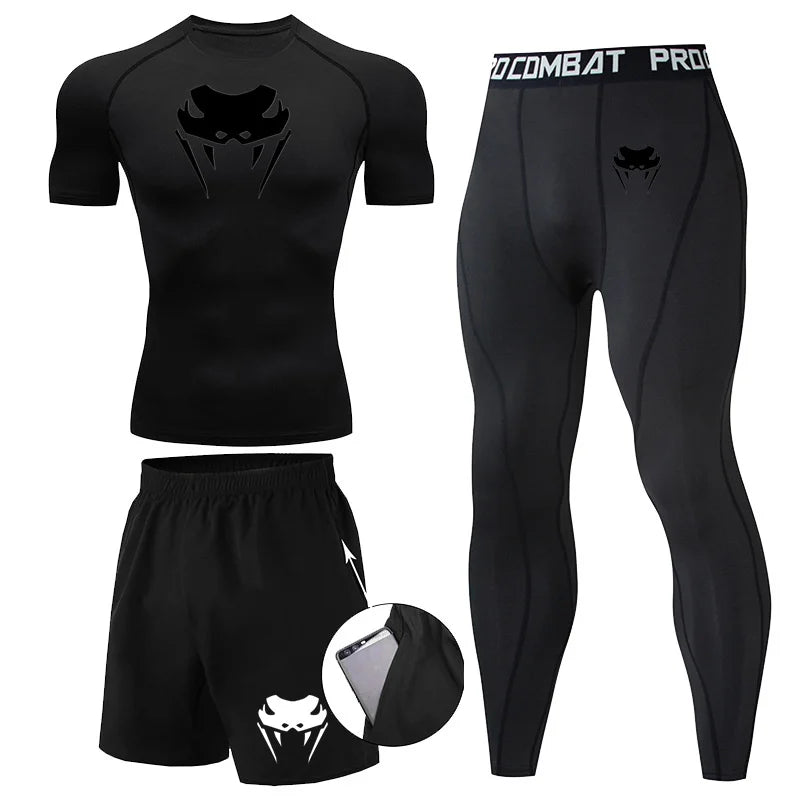 Men Compression Set Long or Short Sleeve