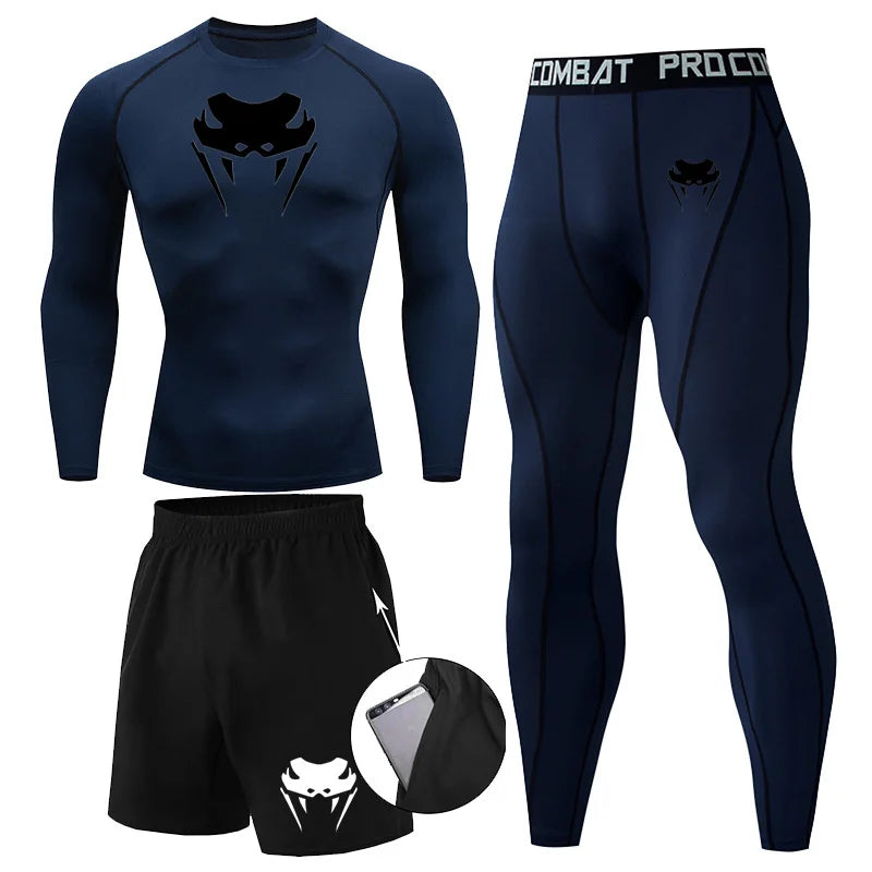 Men Compression Set Long or Short Sleeve