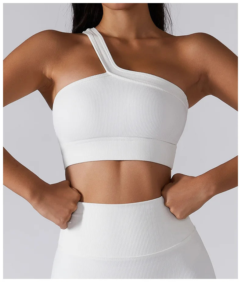 One-shoulder Yoga Bra One-piece