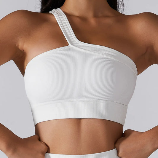 One-shoulder Yoga Bra One-piece