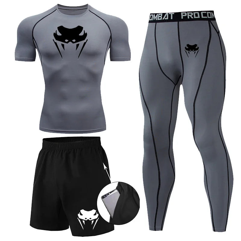 Men Compression Set Long or Short Sleeve