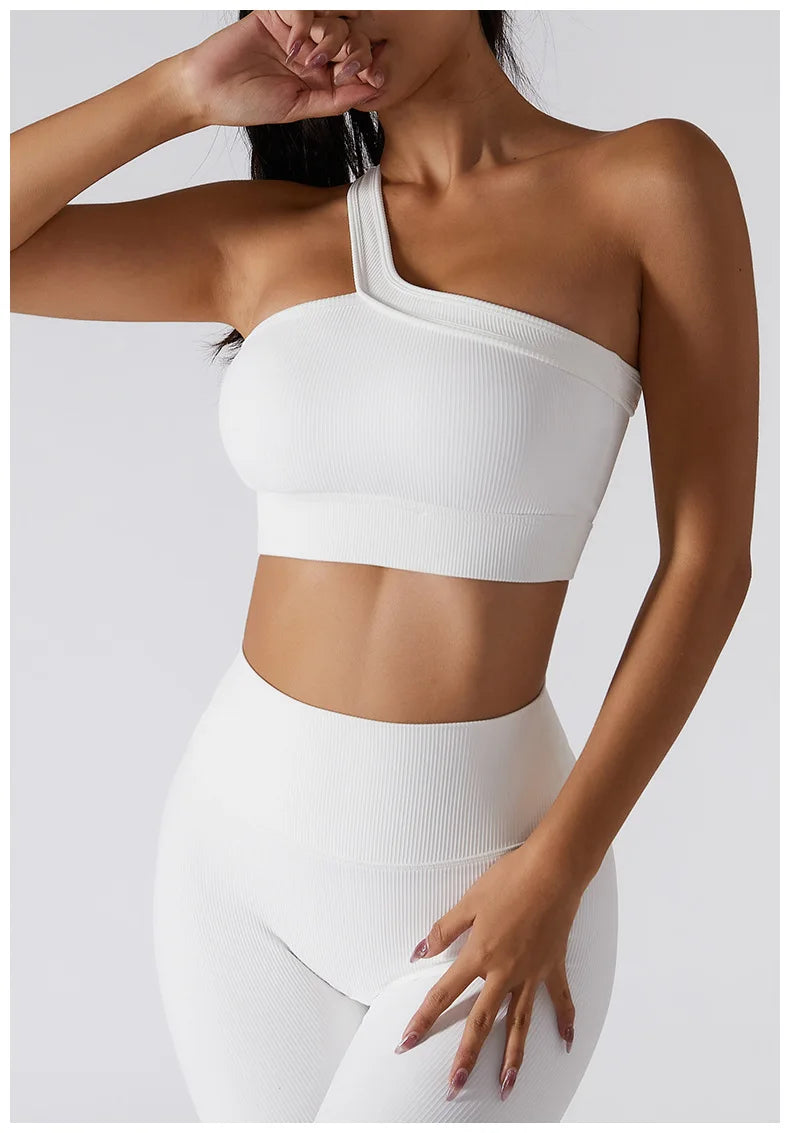 One-shoulder Yoga Bra One-piece