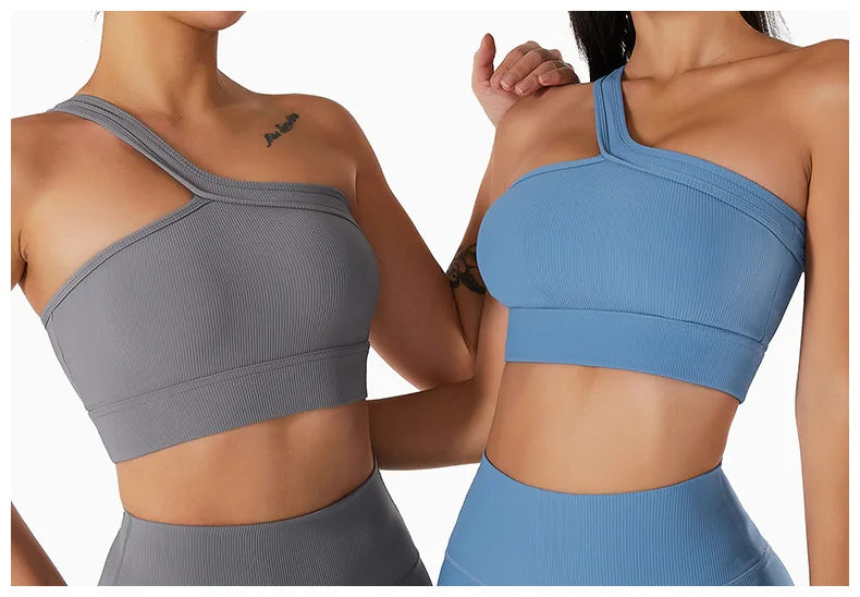 One-shoulder Yoga Bra One-piece