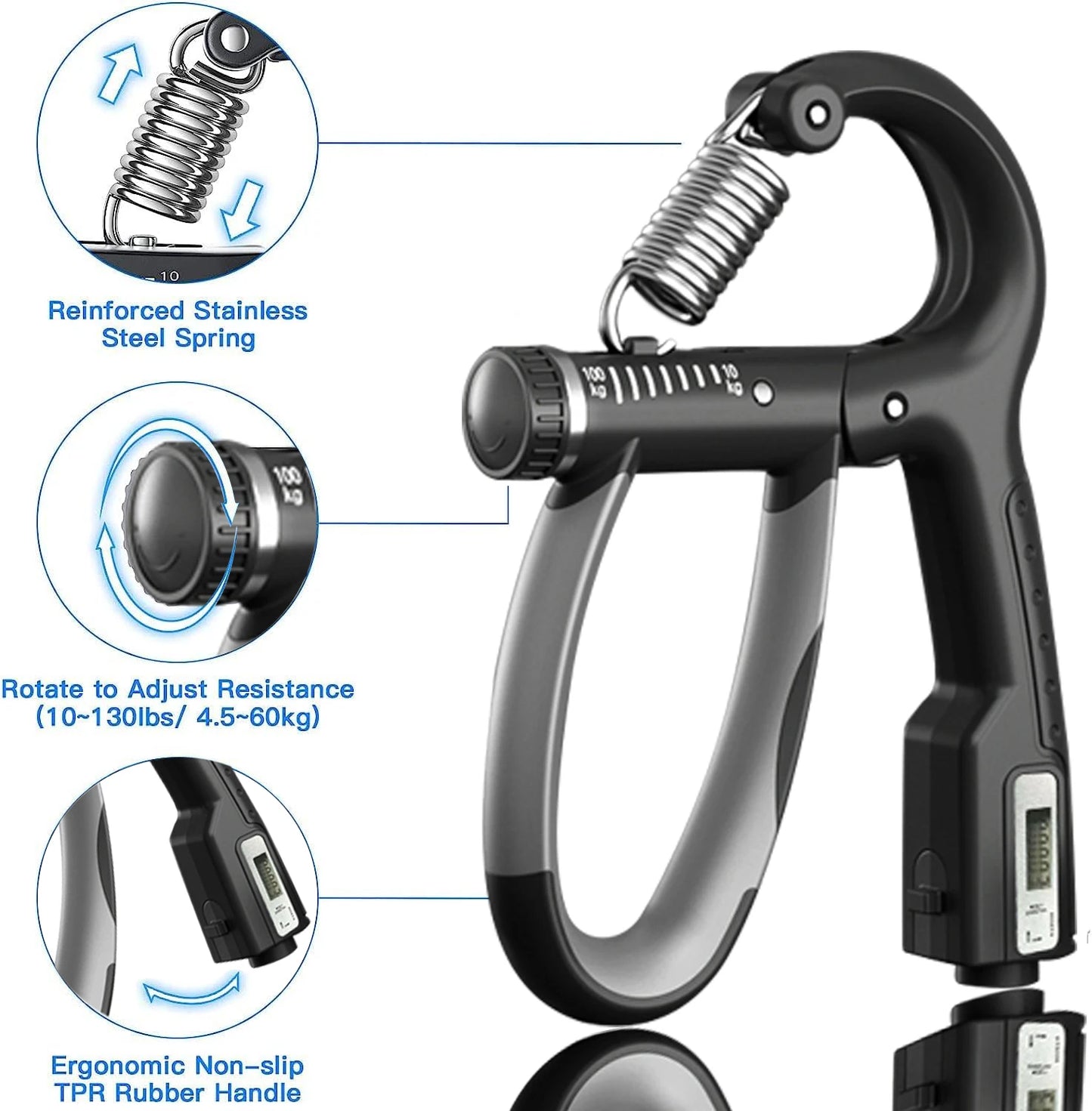 10-100Kg Adjustable Grip Strength Device